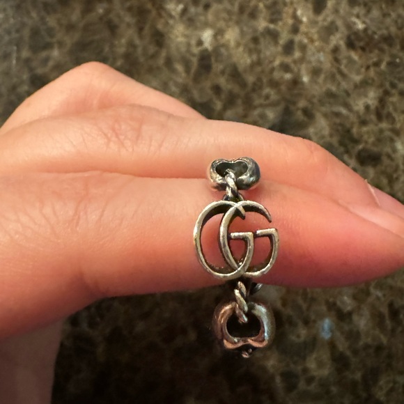 GUCCI Double G Chain Interlocking Ring - Picture 2 of 6